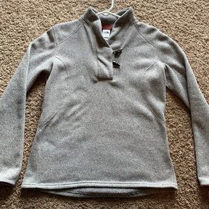 Gray North face sweatshirt